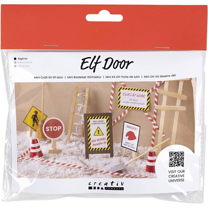 Mini Craft Kit Elf Door, Under Construction, 1 pack
