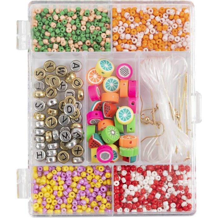 Craft Mix Jewellery, Fruit Mix, ca. 1600+ pc, bold colours, 1 pack