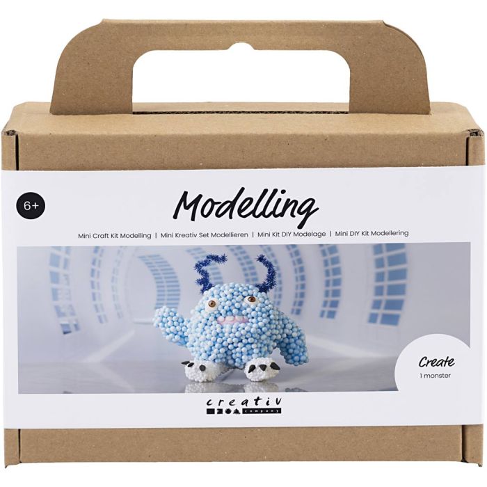Mini Craft Kit Modelling, Monster Bobby, light blue, 1 pack