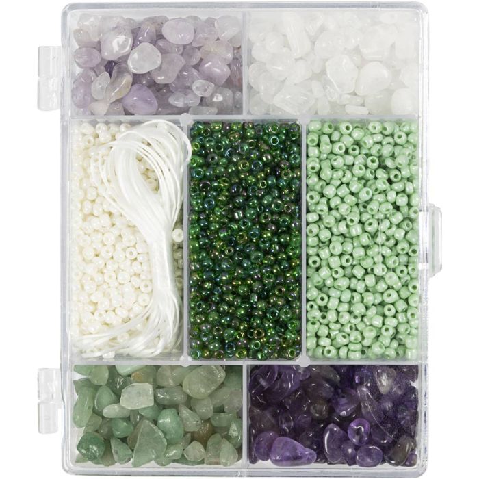 Craft Mix Jewellery, Crystals, size 2,6-10 mm, hole size 0,8-1,2 mm, ca. 2460 pc, assorted colours, 1 pack
