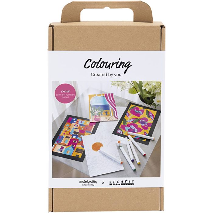 Craft Kit Colouring, Paint by numbers, markers, 1 pack
