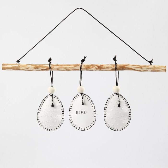 Faux Leather Paper Eggs for hanging