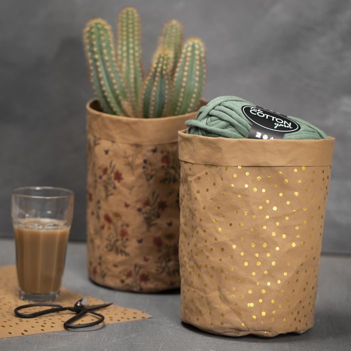 A Bag made from patterned Faux Leather Paper