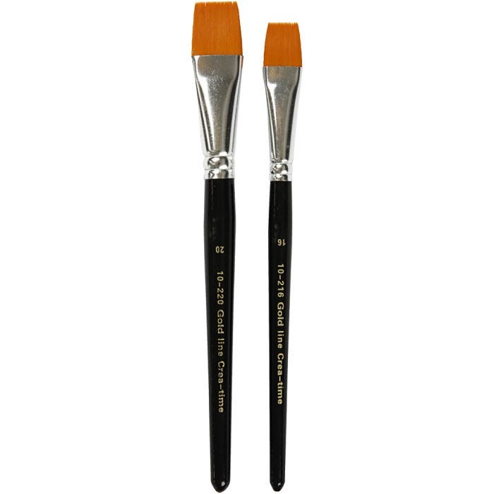 Nylon Brushes, 16+20, L: 19-20 cm, W: 17-24 mm, flat, 2pc/ 1 pack