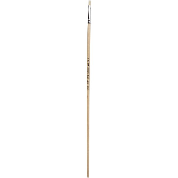 Nature Line Brushes, 0, W: 4 mm, long handles, 12pc/ 1 pack