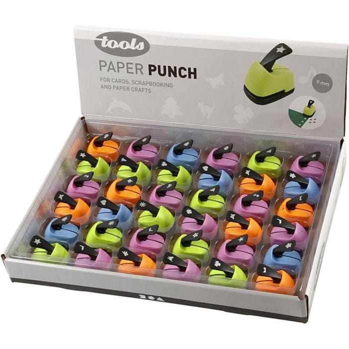 Paper Punches, every day, size 9 mm, Content may vary , 36 pc/ 1 pack