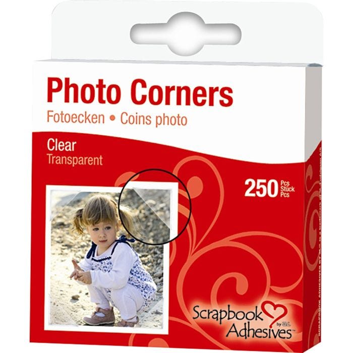 Photo Corners, W: 10 mm, clear, 250 pc/ 1 pack