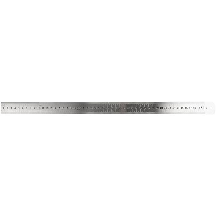 Steel ruler, L: 50 cm, 1 pc