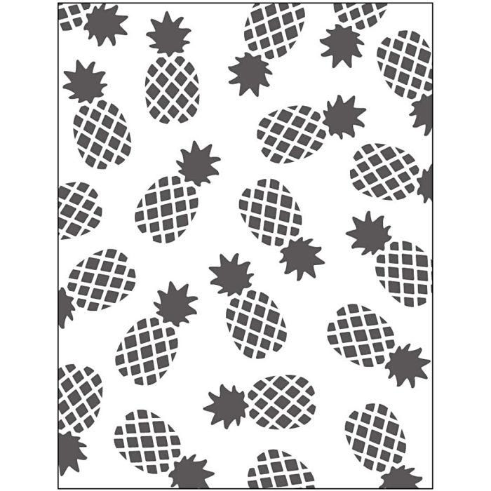 Embossing Folder, pineapple, size 11x14 cm, thickness 2 mm, 1 pc