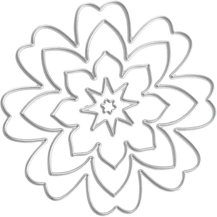 Die Cut, flower, dia. 0,5-8 cm, 1 pc