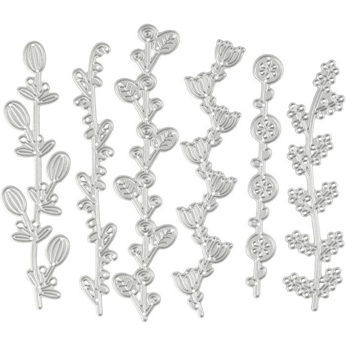 Die Cut and Embossing Folder, flower vines, size 143x123 mm, 1 pc