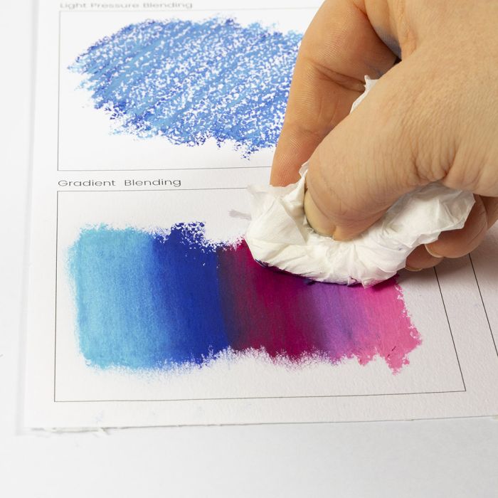 How to paint gradations with oil pastels