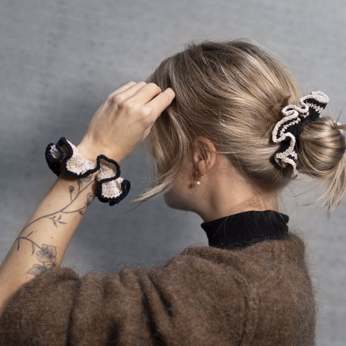 Crocheted scrunchies