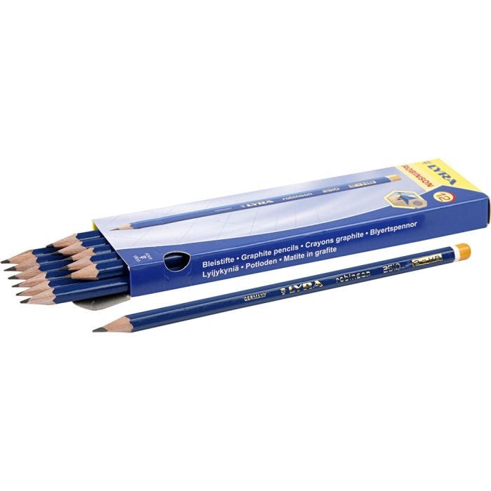 Robinson Pencils, dia. 6,8 mm, HB, lead 2 mm, 12 pc/ 1 pack