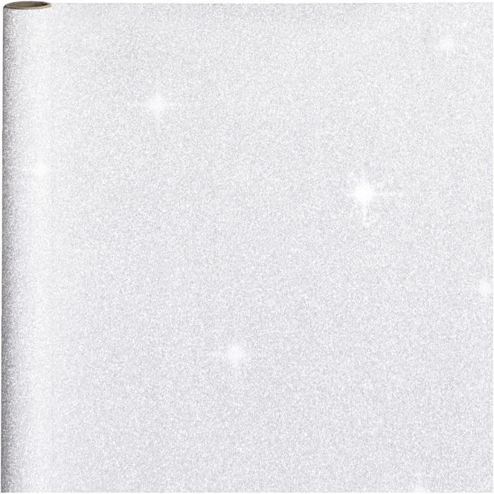 Gift wrap, W: 50 cm, 80 g, silver, 3 m/ 1 roll