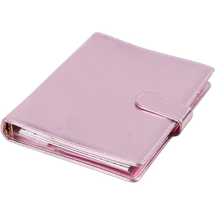 Planner, size 19x23,5x4 cm, ring folder, rose, 1 pc