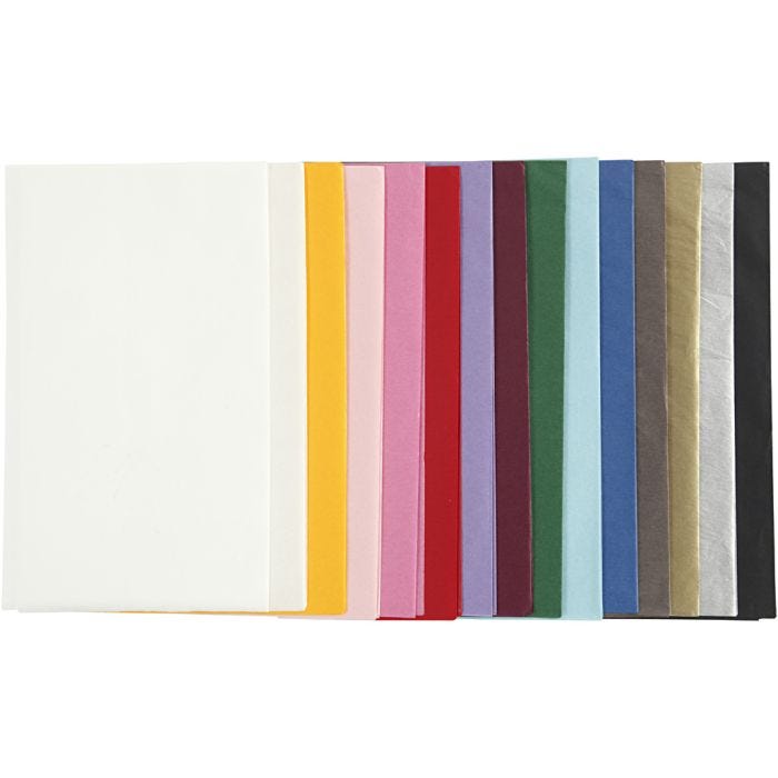 Tissue Paper, sheet 50x70 cm, 17 g, assorted colours, 15x2 sheet/ 1 pack