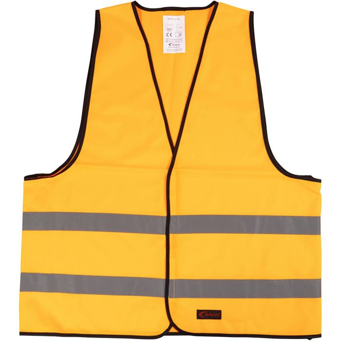 High-visibility vest, L: 73 cm, W: 65 cm, size XL, orange, 1 pc