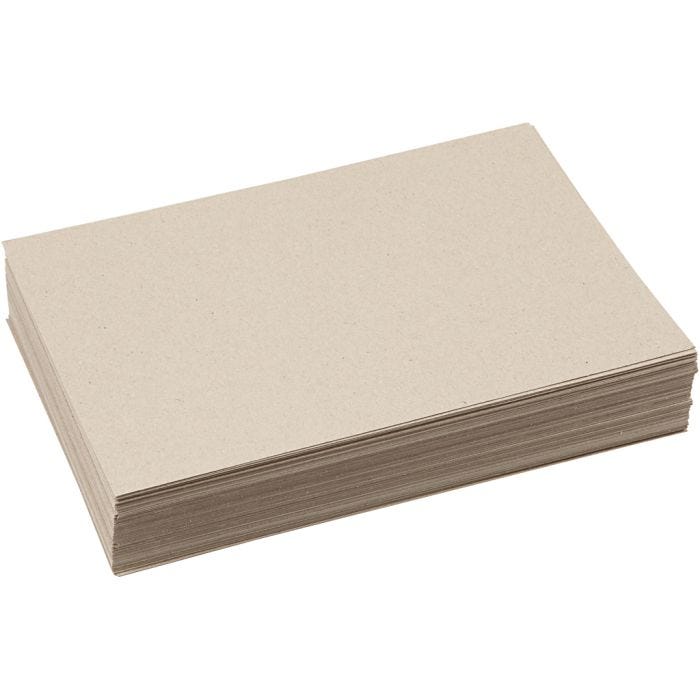 Recycled Cardboard, A4, sheet 210x297 mm, 225 g, grey brown, 125 sheet/ 1 pack