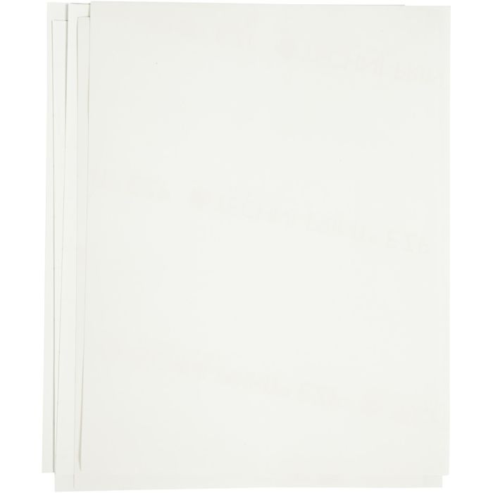 Transfer Sheet, sheet 21,5x28 cm, for dark and light textiles, white, 12sheet/ 1 pack