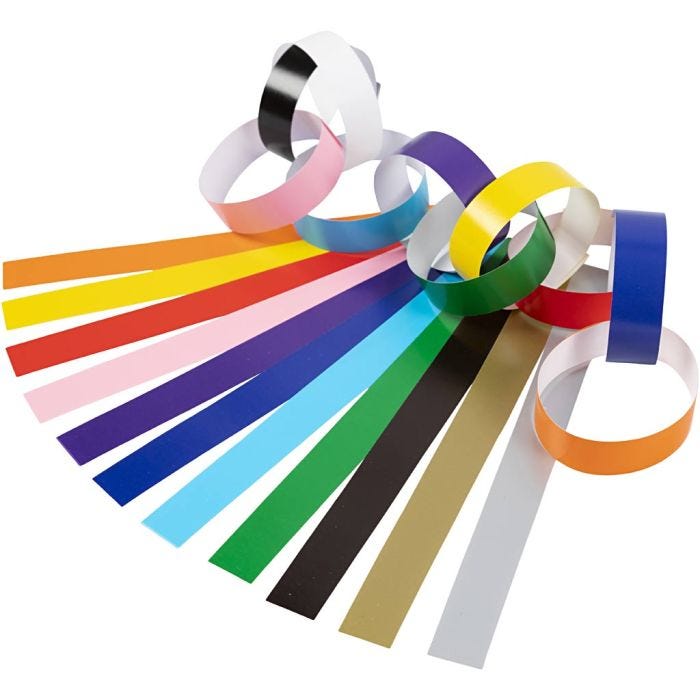 Paper Chains, L: 16 cm, W: 15 mm, assorted colours, 2400pc/ 1 pack