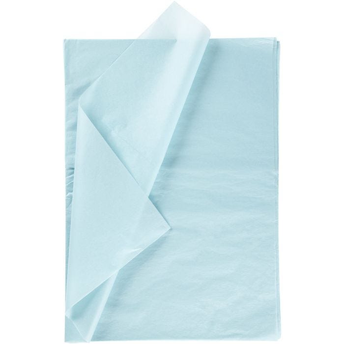 Tissue paper, sheet 50x70 cm, 17 g, light blue, 25sheet/ 1 pack
