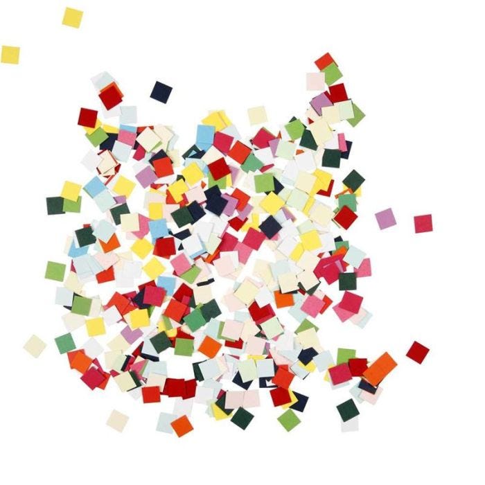 Card Mosaics, square, size 10x10 mm, 180 g/ 1 pack
