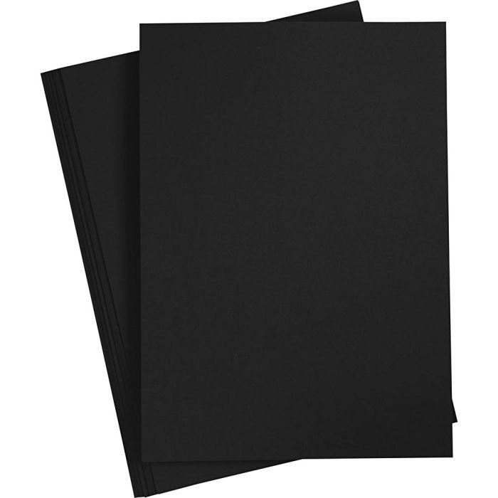 Card, A4, 220 g, black, 10 sheet/ 1 pack