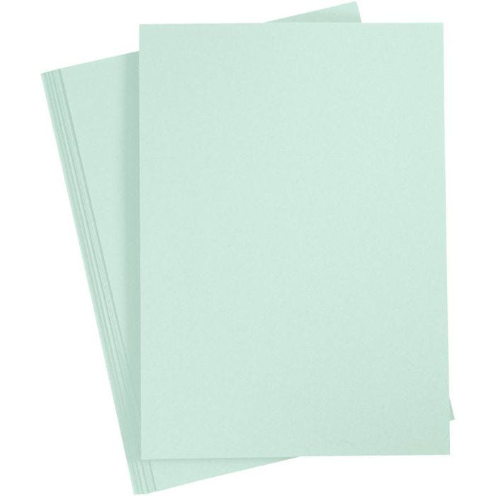 Card, A4, sheet 210x297 mm, 210 g, pastel green, 10 sheet/ 1 pack