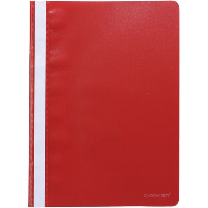 Plastic presentation folders, A4, red, 50 pc/ 1 pack
