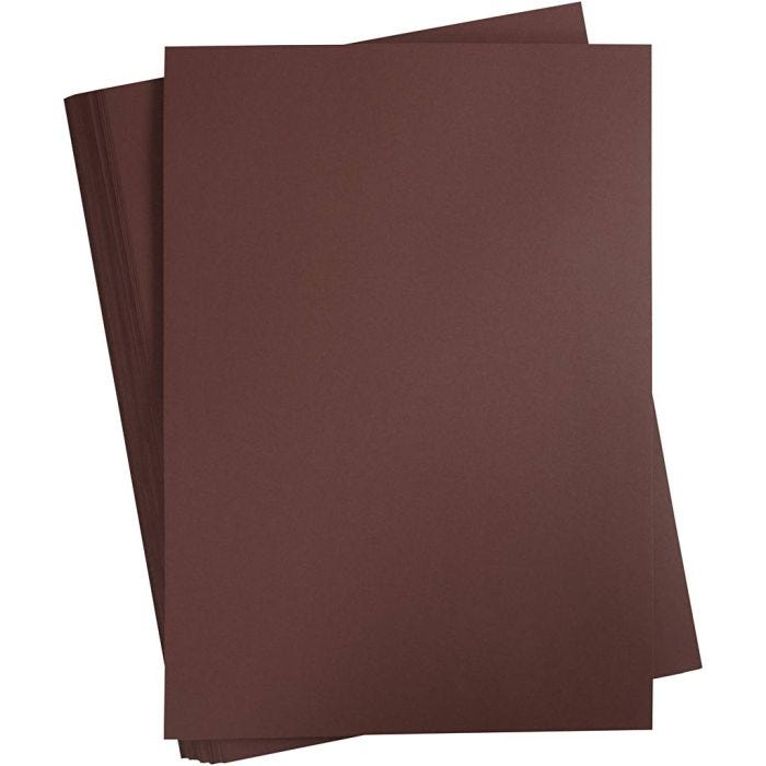 Card, A2, sheet 420x594 mm, 180 g, dark brown, 100 sheet/ 1 pack
