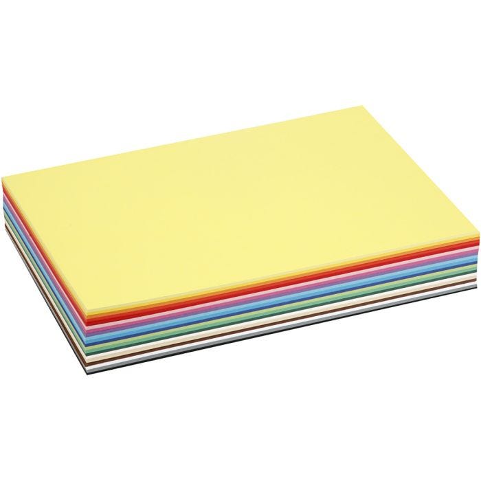 Creative Card, A4, sheet 210x297 mm, 180 g, assorted colours, 30ass sheets/ 1 pack