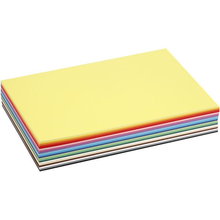Creative Card, A4, sheet 210x297 mm, 180 g, assorted colours, 300ass sheets/ 1 pack
