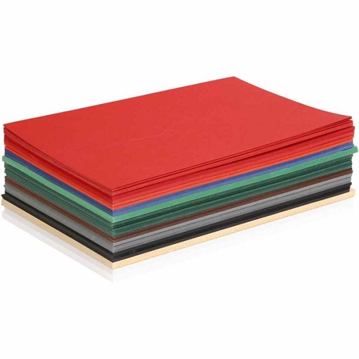 Christmas Card, A5, sheet 148x210 mm, 180 g, assorted colours, 300 ass sheets/ 1 pack