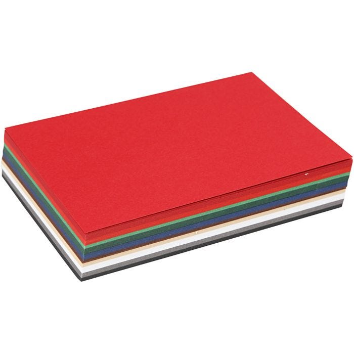 Christmas Card, A6, sheet 105x148 mm, 180 g, assorted colours, 120ass sheets/ 1 pack