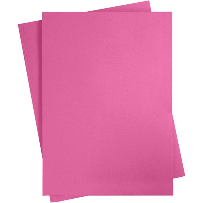 Card, A2, sheet 420x594 mm, 180 g, pink, 10 sheet/ 1 pack