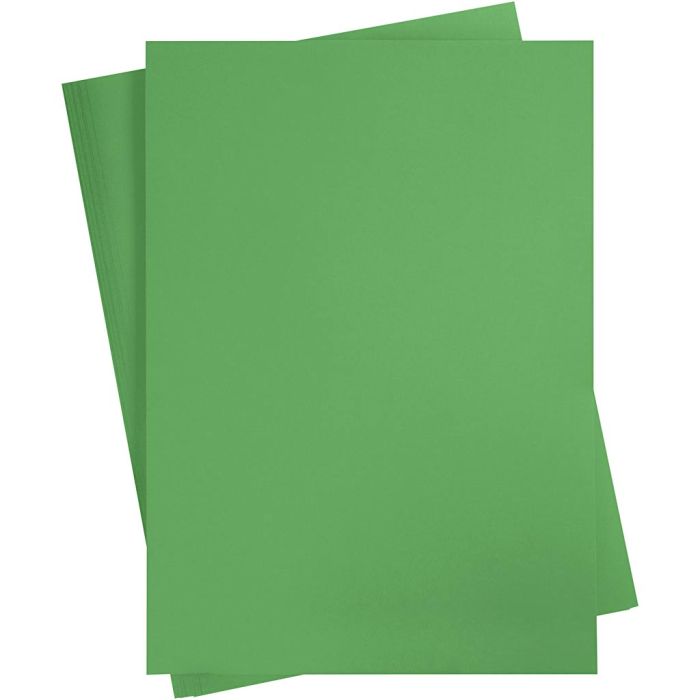 Card, A2, sheet 420x594 mm, 180 g, grass green, 10sheet/ 1 pack