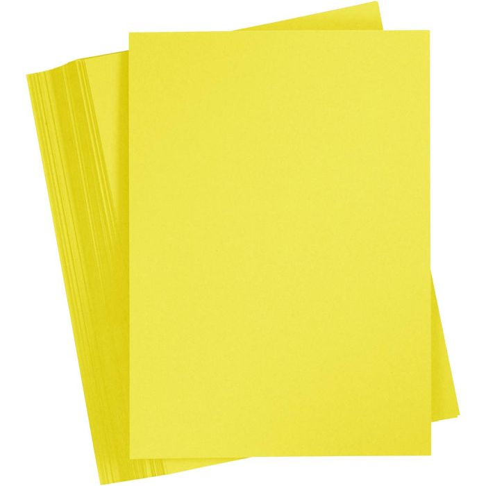Card Paper, A5, 180 g, sun yellow, 100 sheet/ 1 pack