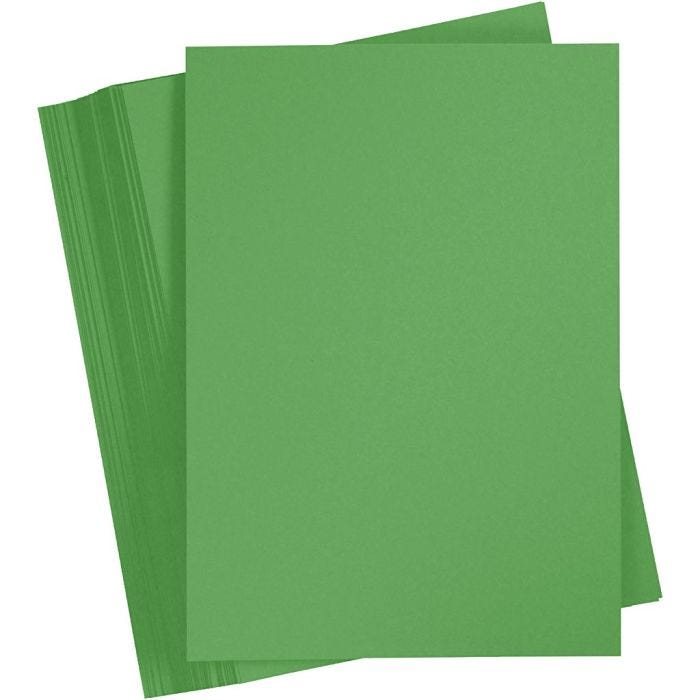 Card, A5, 180 g, grass green, 100 sheet/ 1 pack