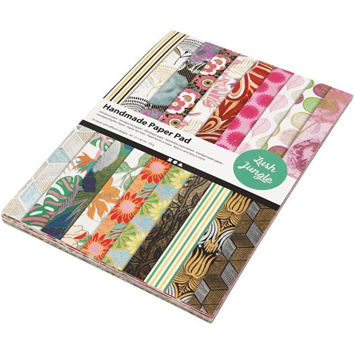 Handmade Paper Pad, A4, sheet 210x297 mm, 110-150 g, 20 sheet/ 1 pack