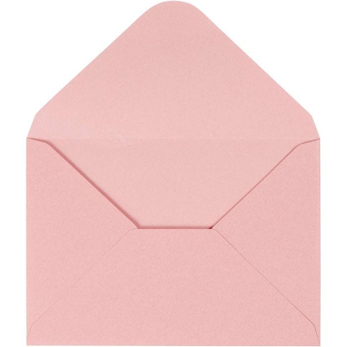 Envelope, envelope size 11,5x16 cm, 110 g, light red, 10pc/ 1 pack