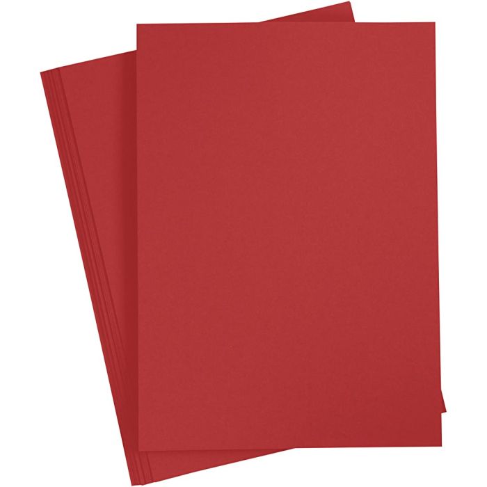 Paper, A4, sheet 210x297 mm, 80 g, red, 20pc/ 1 pack