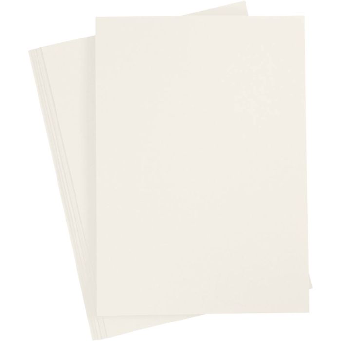 Card, A4, sheet 210x297 mm, 220 g, off-white, 10pc/ 1 pack