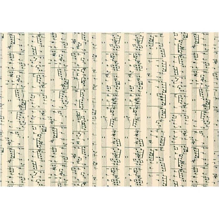 Card, music notes, A4, sheet 210x297 mm, 180 g, 10 sheet/ 1 pack