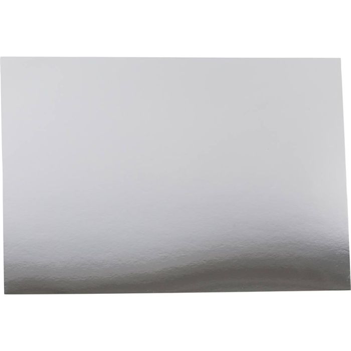 Metallic Foil Card, A2, sheet 420x594 mm, 280 g, silver, 10 sheet/ 1 pack