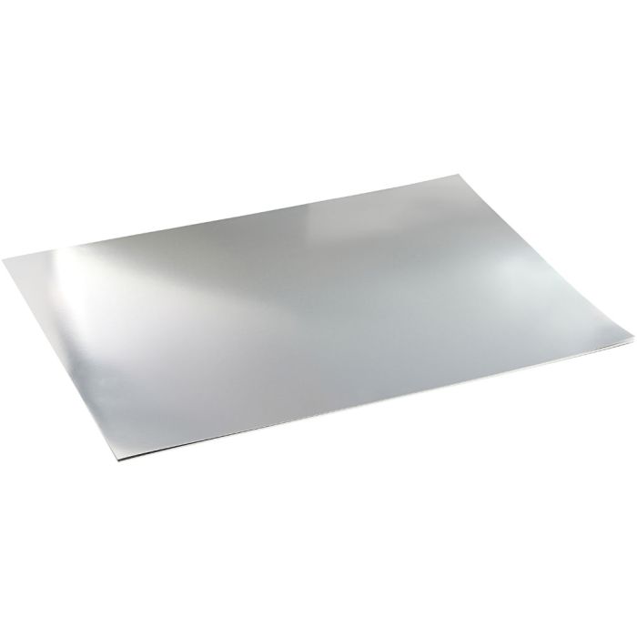 Metallic Foil Card, A2, 420x594 mm, 280 g, silver, 10 sheet/ 1 pack