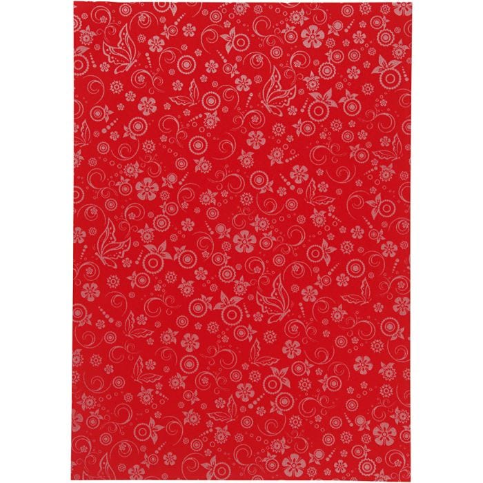 Paper, A4, sheet 210x297 mm, 80 g, red, 20 sheet/ 1 pack