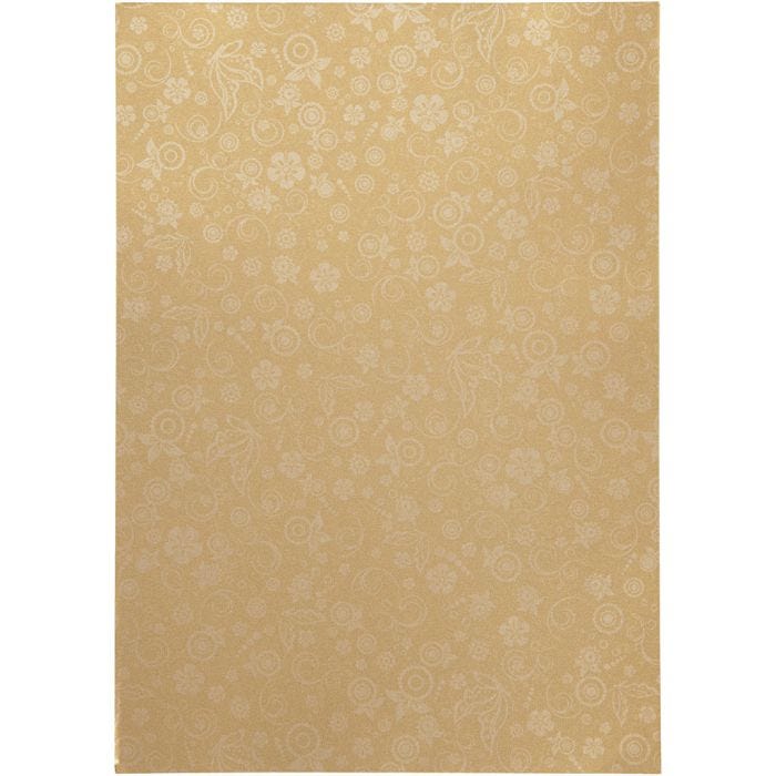 Paper, A4, sheet 210x297 mm, 80 g, gold, 20 sheet/ 1 pack
