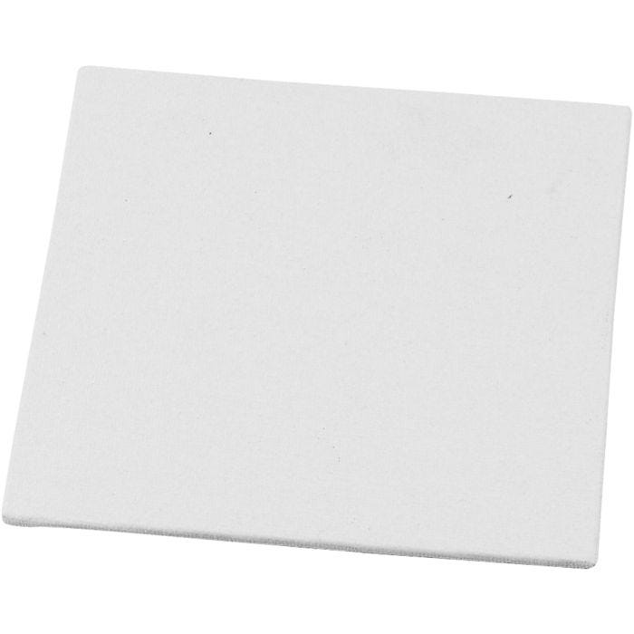 Canvas Panel, size 12,4x12,4 cm, thickness 3 mm, 280 g, white, 1 pc