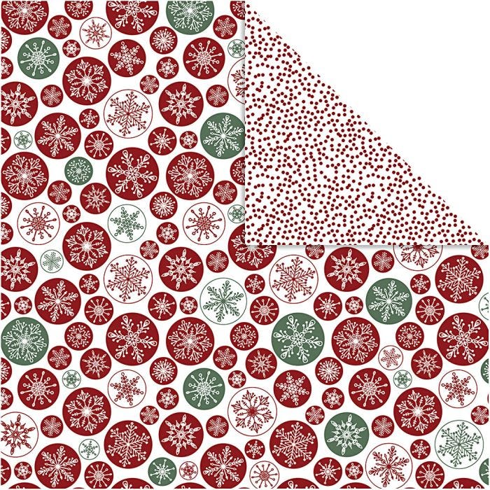 Design Paper, ice erystals and dots, sheet 30,5x30,5 cm, 180 g, 5sheet/ 1 pack